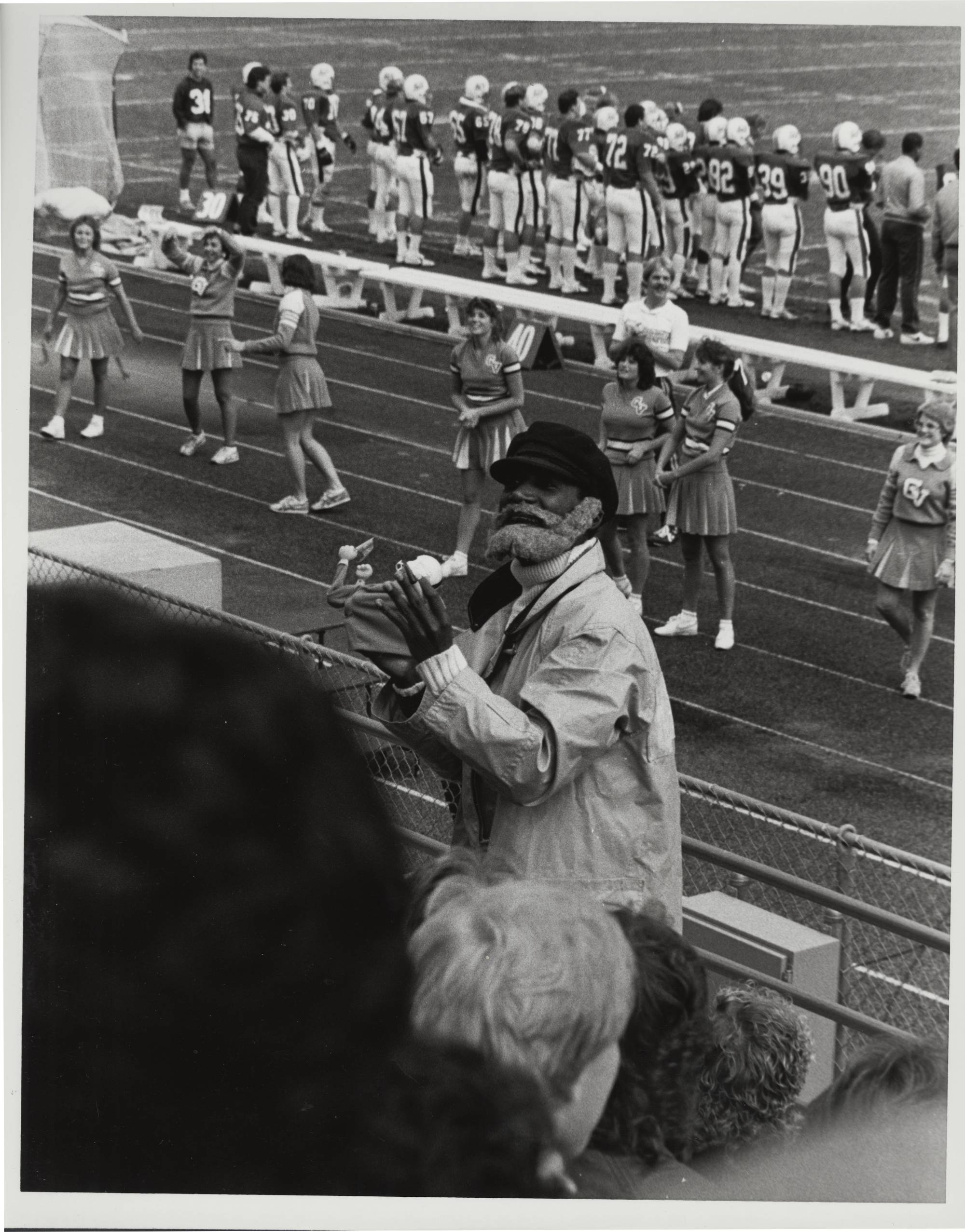 Louie the Laker pumps up the crowd in the 80s